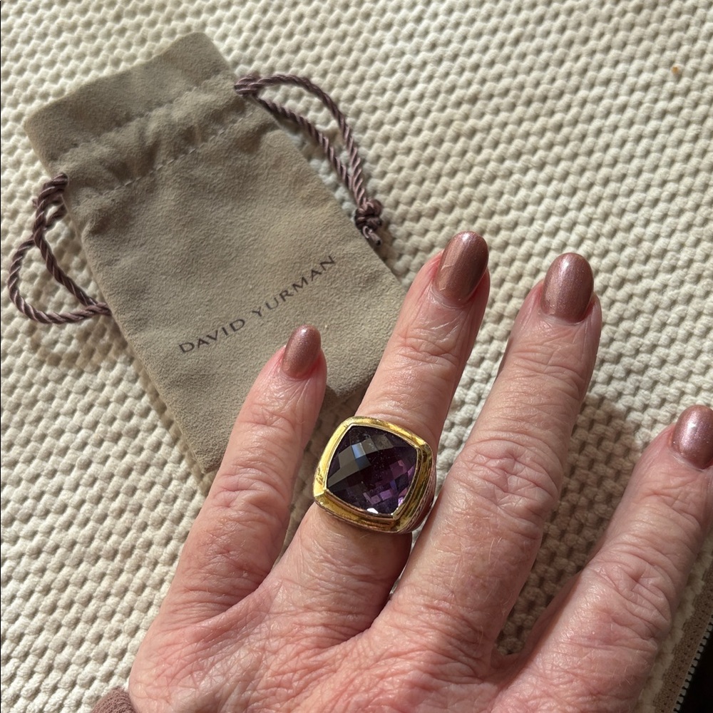 David Yurman❌NOT AVAILABLE❌Gold & Sterling Silver Ring with Amethyst Gemstone - Picture 5 of 16